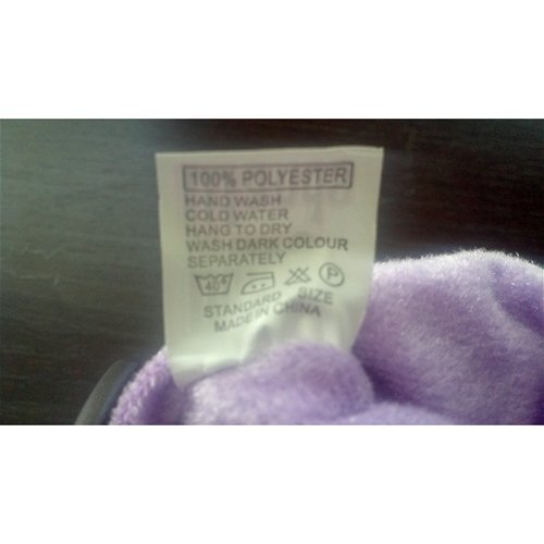 Padded Pouch Care Tag