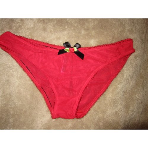 Front of panties -- sheer, closed.