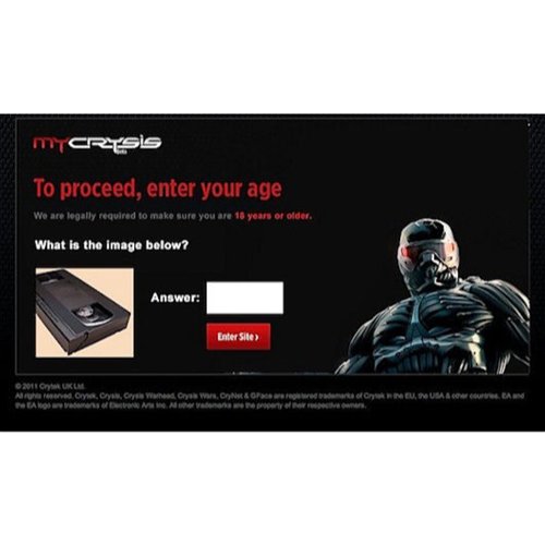 A witty, but still ineffective way to verify age.